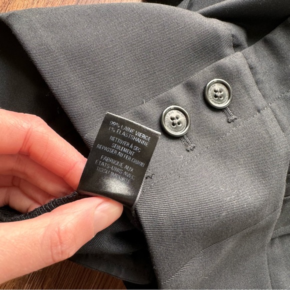 Nili Lotan Black Flavie Tapered Etienne Virgin Wool Pants Trousers - Picture 15 of 15